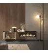Mueble TV con chimenea eléctrica suspendido