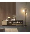 Mueble TV con chimenea eléctrica estilo industrial