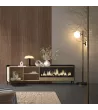Mueble TV con chimenea eléctrica estilo industrial