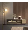 Mueble TV con chimenea eléctrica estilo industrial