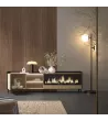 Mueble TV con chimenea eléctrica y luz LED estilo industrial