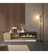 Mueble TV con chimenea eléctrica y luces LED
