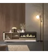 Meuble TV avec cheminée électrique et lumières LED