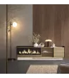 Mueble TV con chimenea eléctrica y luces LED