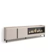 Mueble TV con chimenea eléctrica y diseño industrial