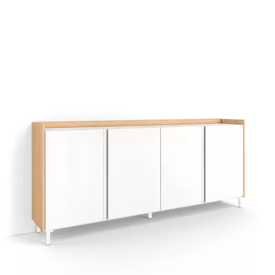 Buffet clair style industriel | Blanc et Chêne