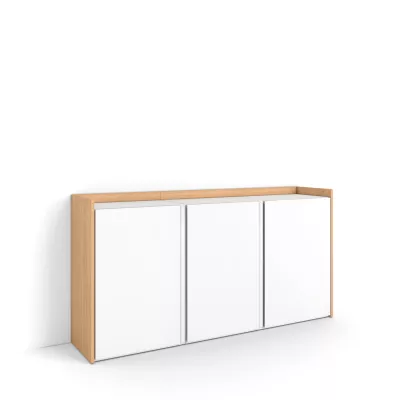 Aparador claro | Blanco y roble | 156x80x35cm