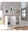 Aparador 3p armario zapatero blanco/roble 156x80x35cm