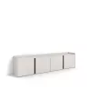 Mueble TV con almacenamiento beige 207x35x50cm