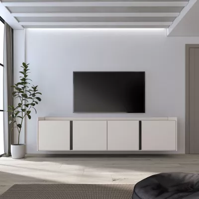 Meuble TV suspendu beige