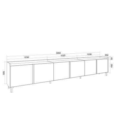 Mueble TV Beige estilo industrial