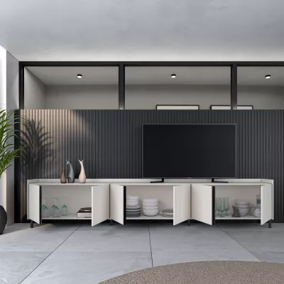 Meuble TV Beige style industriel