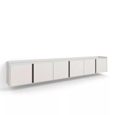 Meuble TV beige suspendu