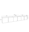 Mueble TV Beige suspendido