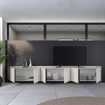 Mueble TV Beige suspendido