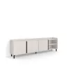 Mueble TV industrial beige 207x35x61cm