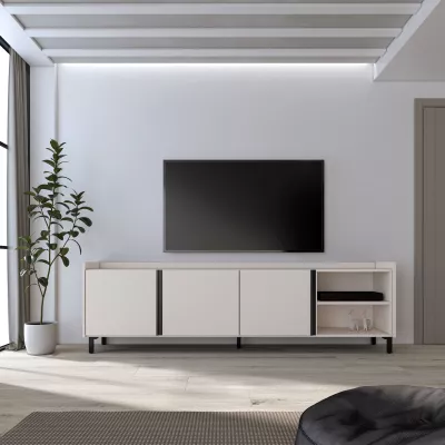 Mueble TV industrial beige 207x35x61cm