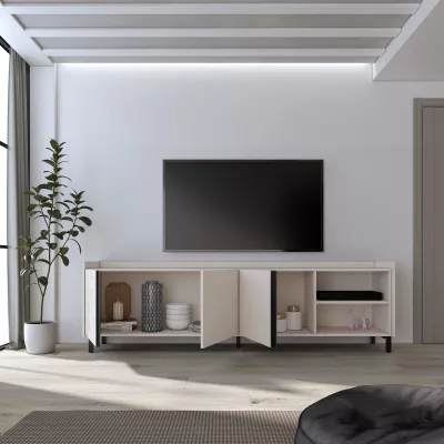Mueble TV industrial beige 207x35x61cm
