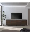 Mueble TV estilo industrial | roble oscuro y negro