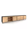 Mueble TV estilo industrial | Roble y negro