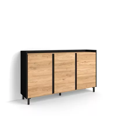 Aparador estilo industrial | Roble y negro