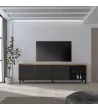 Mueble TV estilo industrial | Negro y roble