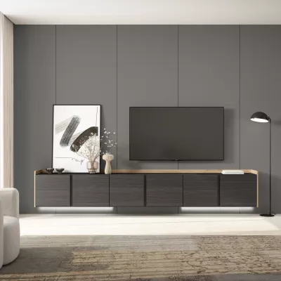 Mueble TV suspendido y luces LED