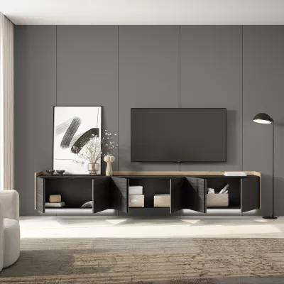 Meuble TV suspendu avec éclairage LED