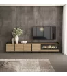 Meuble TV suspendu avec cheminée électrique
