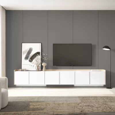 Mueble TV con luces LED suspendido