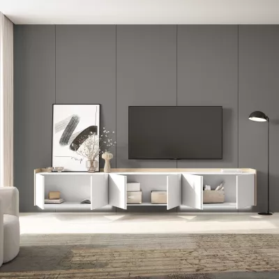 Mueble TV con luces LED suspendido