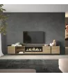 Meuble TV suspendu avec cheminée électrique