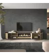 Meuble TV suspendu avec cheminée électrique