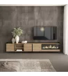 Meuble TV suspendu avec cheminée électrique