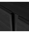 Mueble TV con chimenea eléctrica negro y roble 315x35x61cm