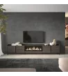 Meuble TV avec cheminée électrique style industriel