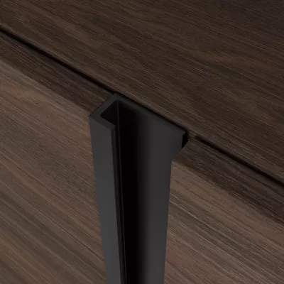 Mueble TV suspendido con chimenea eléctrica