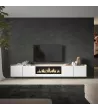 Meuble TV suspendu avec cheminée électrique