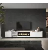 Meuble TV suspendu avec cheminée électrique