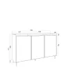 Buffet avec lumières LED style industriel