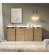 Aparador con LED | Roble y negro