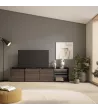 Mueble TV con LED | Roble oscuro y Negro