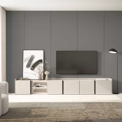 Mueble TV con luces LED Beige