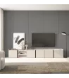 Mueble TV con luces LED Beige