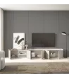 Meuble TV avec lumières LED beige
