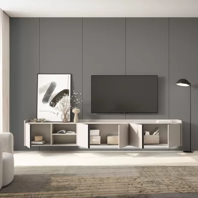 Mueble TV suspendido con luces LED