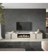 Meuble TV avec cheminée électrique et lumières LED