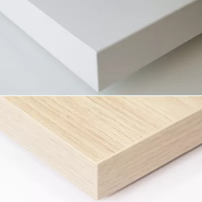 Mueble TV con LED claro | blanco y roble