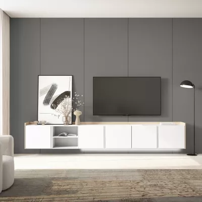 Meuble TV suspendu avec éclairage LED