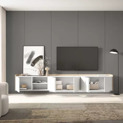 Meuble TV suspendu avec éclairage LED